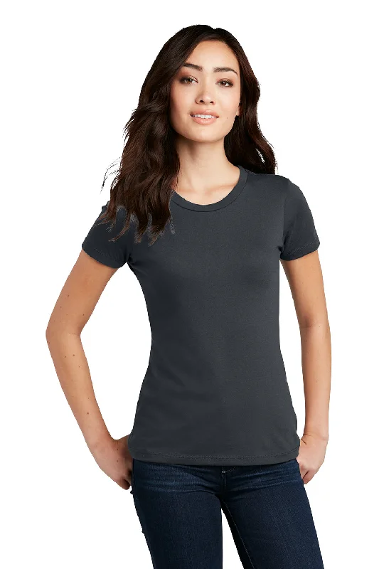 Elegant And Casual District Womens Perfect Blend Short Sleeve Crewneck T-Shirt - Charcoal Grey Elegant And Casual District Womens Perfect Blend Short Sleeve Crewneck T-Shirt - Charcoal Grey