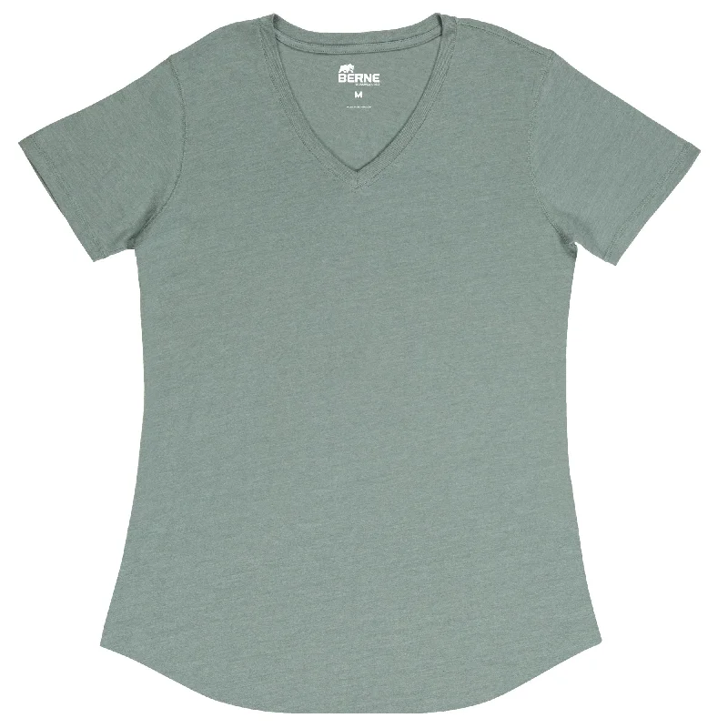 Modern City Berne Lead Cotton Blend Ladies Lightweight Performance V-Neck S/S