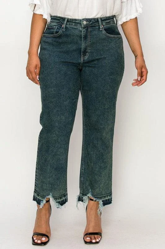 Advanced Customization PLUS SIZE - HIGH RISE STRETCH STRAIGHT JEANS