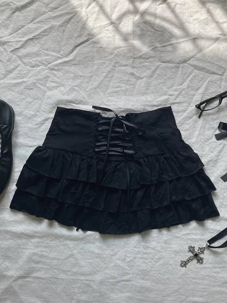 Elegant Tailoring Rock Chic Sweet Bow Skirt