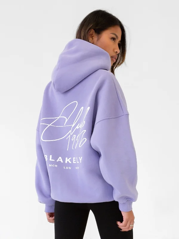 Designer Style Club Oversized Hoodie - Violet