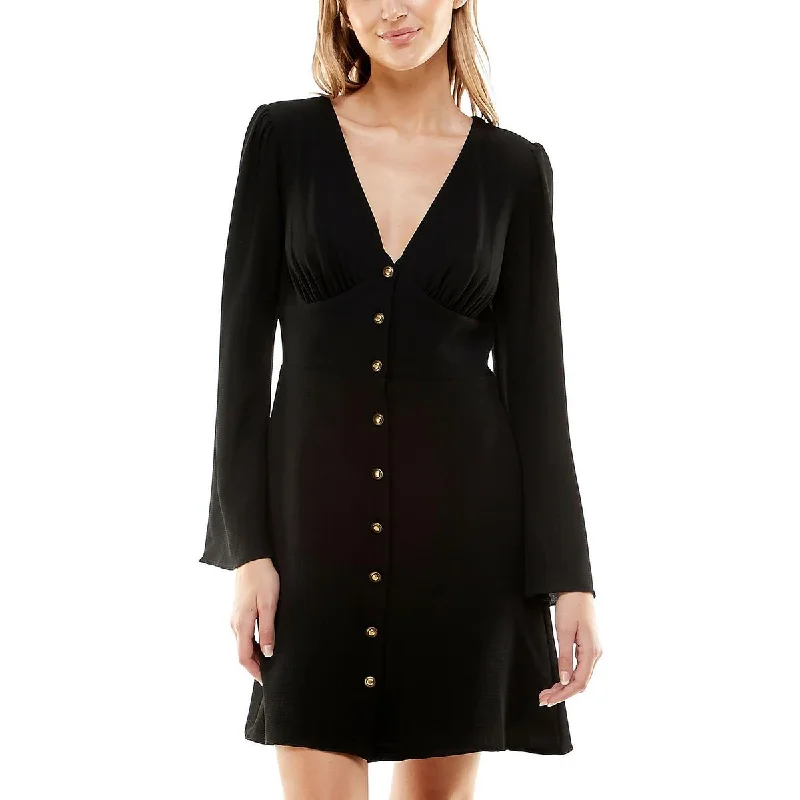 Boutique Recommendation B. Darlin Womens Juniors Button Front Mini Mini Dress