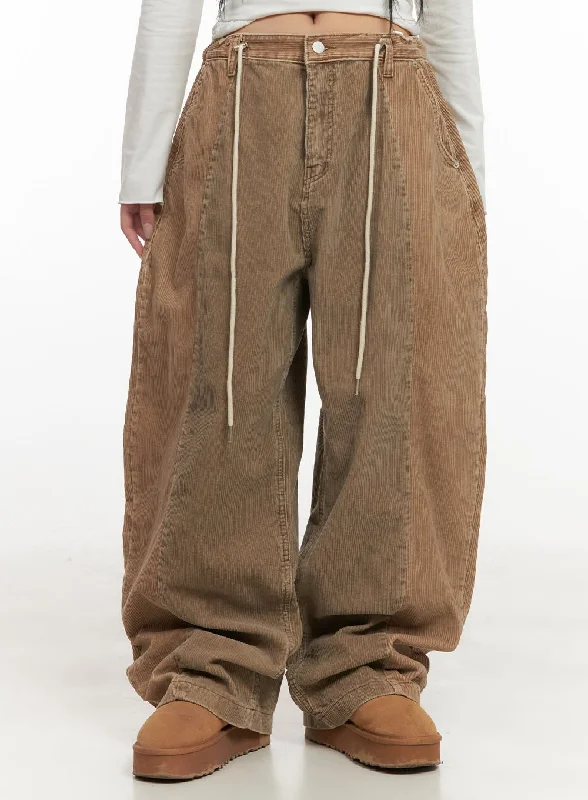 Fashionable And Versatile Oversized Corduroy Trousers CD404