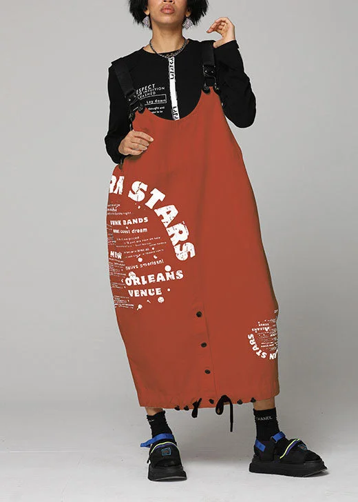 Advanced Customization Orange Patchwork denim Dress Cold Shoulder Spring