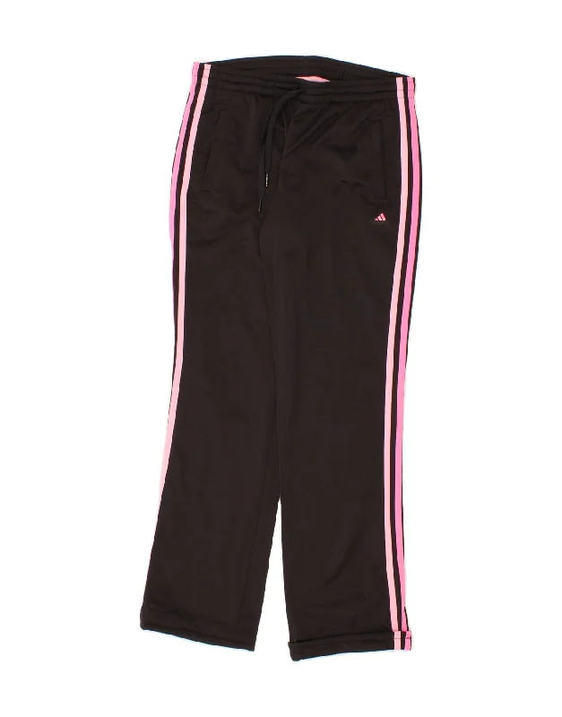 Street Charm ADIDAS Womens Tracksuit Trousers UK 8/10 Small  Black Polyester