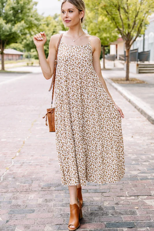 Classic Feeling The Connection Cream White Floral Maxi Dress