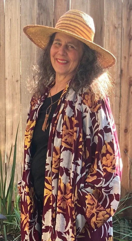 Noble And Elegant Sunheart Avalon Batik Duster Coat Resort Wear Boho Sml-6X