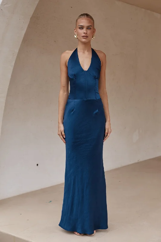 British Fashion ASADA MAXI DRESS - MIDNIGHT