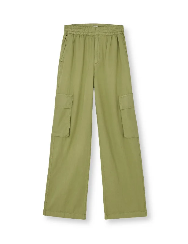 Retro Fashion Leo Twill Nonie Pants, Mosstone