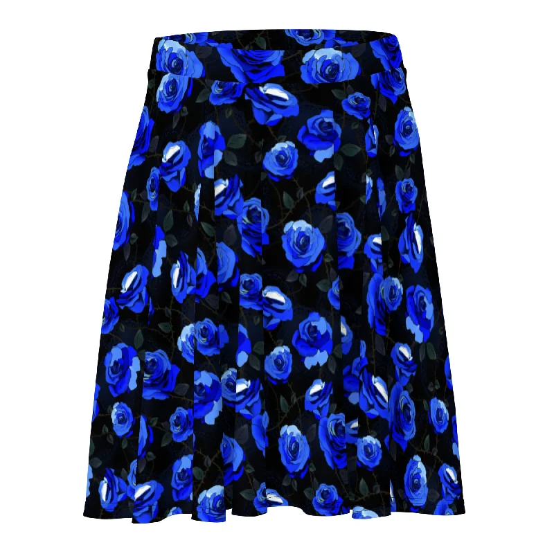 European And American Style Enchanted Rose Skater Skirt