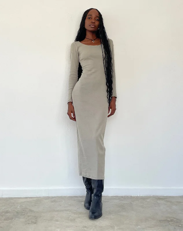 Boutique Recommendation Belila Long Sleeve Maxi Dress in Sage Grey