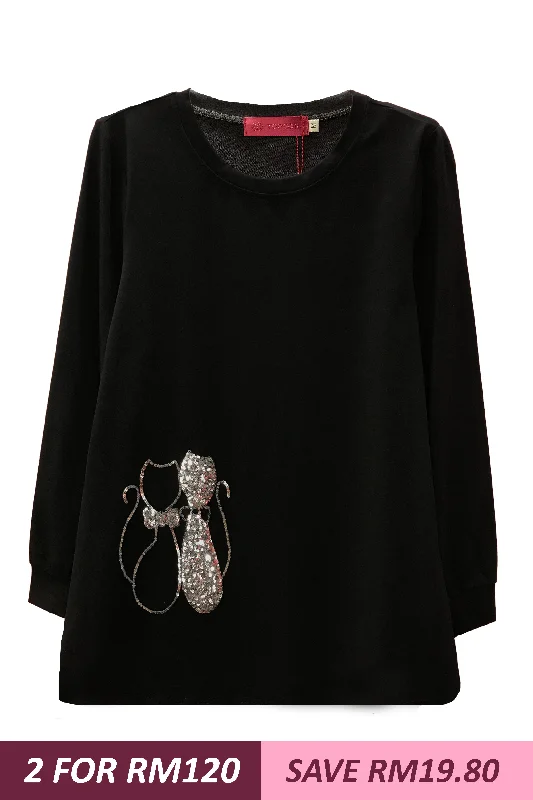 Elegant And Charming Meow Basic T-Shirt