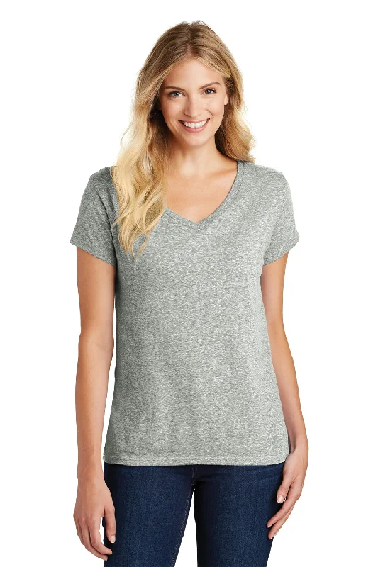 Double-sided Wear District Womens Astro Short Sleeve V-Neck T-Shirt - Grey - Closeout Double-sided Wear District Womens Astro Short Sleeve V-Neck T-Shirt - Grey - Closeout