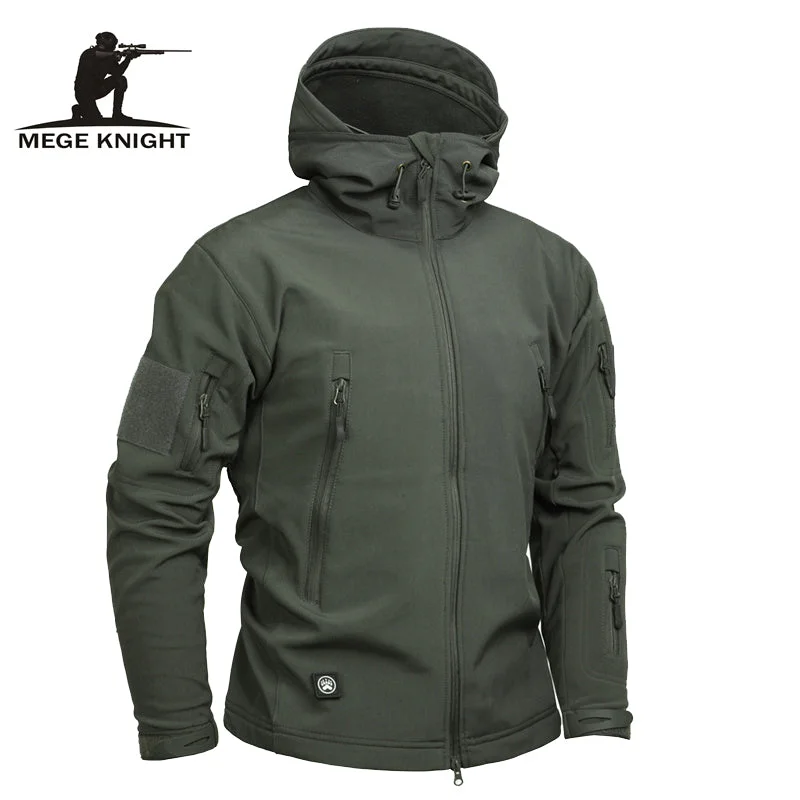 Exclusive Customization Mege Brand Clothing Men Military Jacket US Army Tactical Sharkskin Softshell Autumn Winter Outerwear Camouflage Jacket and Coat