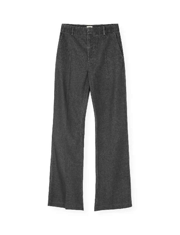 Sports And Leisure Soft Denim Perry Pants, Black Melange