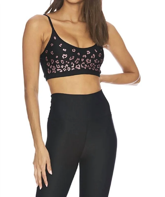 British Style Leopard Liz Top In Black