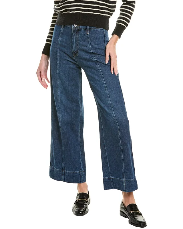 Slightly Flared Design FRAME Denim The Seamed Etta Wide Leg Jean