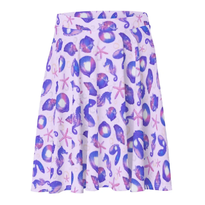 Casual Style Sea Princess Skater Skirt