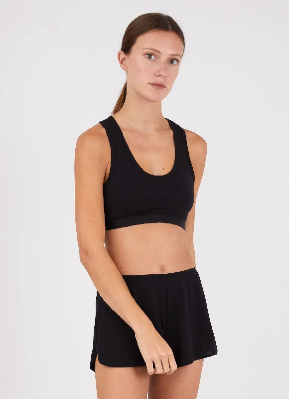 Autumn Selection Women's Crop Top in Black