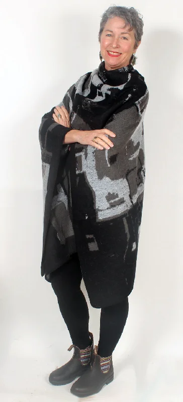 Fresh And Natural Sunheart Artist Ruana Jacket Reversible Boho Sophisticated Casual Lifestyle