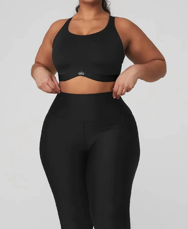 Autumn Selection Power Play High Impact Sports Bra Tank Top In Black