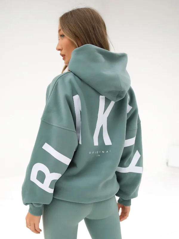 Casual Street Isabel Oversized Hoodie - Sage Green
