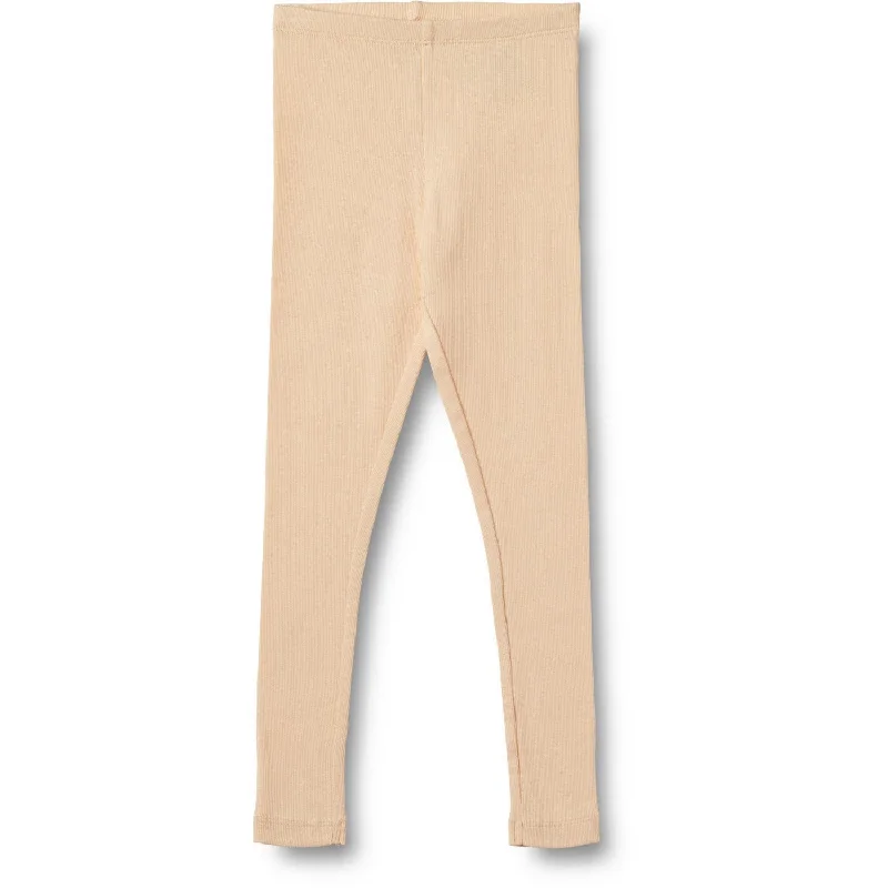 Classic Series Wheat Pale Peach Rib Leggings Maddy