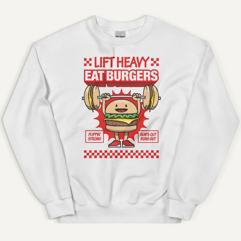 Celebrity Must-have Lift Heavy Eat Burgers Sweatshirt