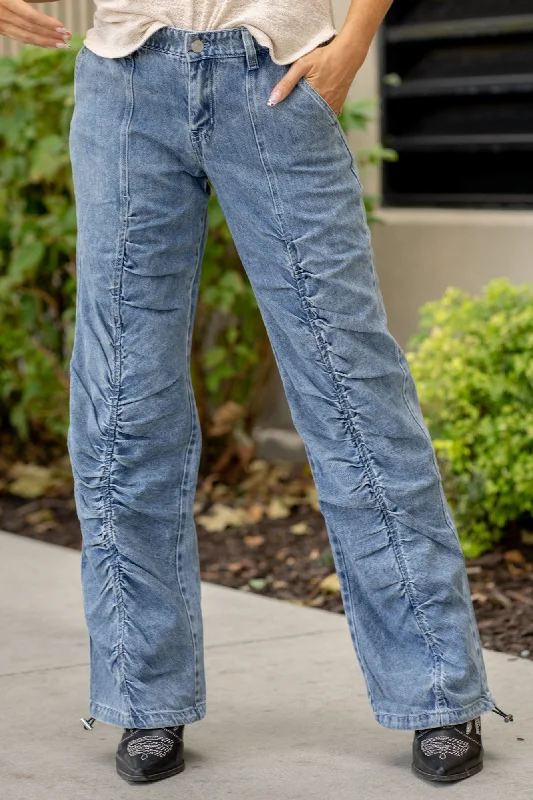 Youthful Street Fashion Madison Mid Rise Baggy Fit Jeans