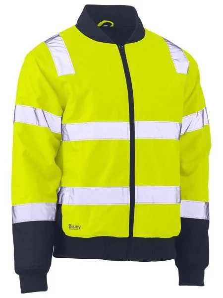 Denim Design Bisley Taped Two Tone Hi Vis Bomber Jacket (BJ6730T)