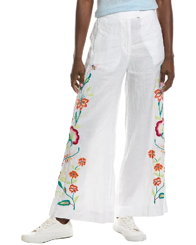 Simple And Comfortable Johnny Was Averi Wide Leg Linen Pant
