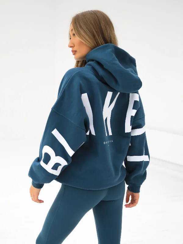 Unique Design Isabel Oversized Hoodie - Dark Teal