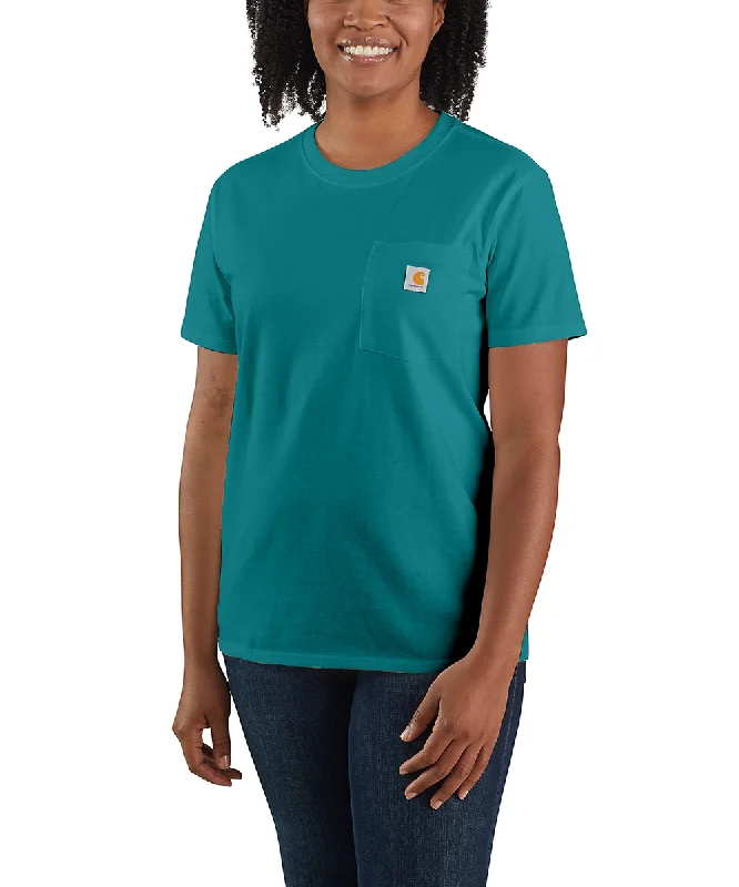 Eye-catching Personality Carhartt Women’s WK87 Short Sleeve Pocket T-Shirt - Shaded Spruce Eye-catching Personality Carhartt Women’s WK87 Short Sleeve Pocket T-Shirt - Shaded Spruce