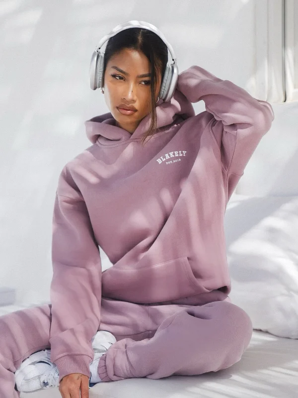 Sports And Leisure Heritage Oversized Hoodie - Dusty Pink
