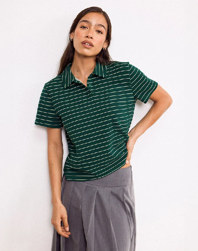 Body Design Bupolo Shirt in Bottle Green