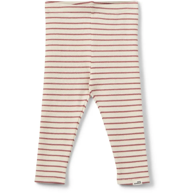 Celebrity Style Sofie Schnoor Off White Striped Leggings