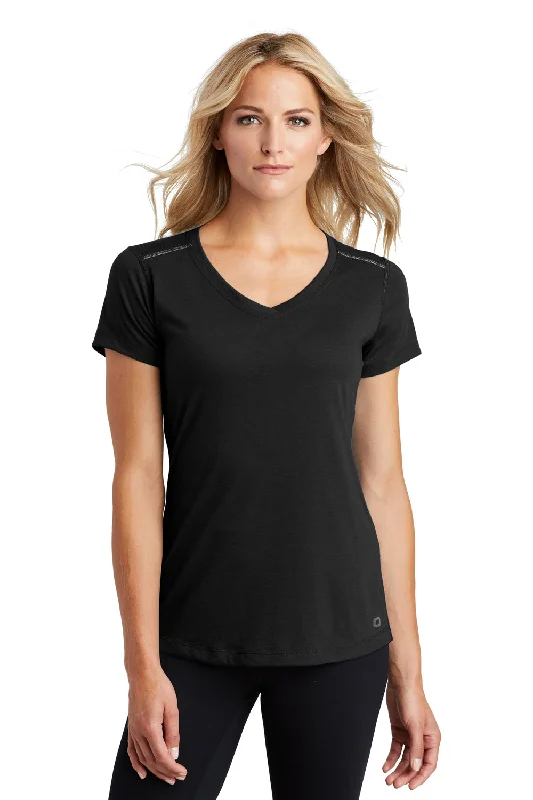 British Style Ogio Womens Endurance Peak Jersey Moisture Wicking Short Sleeve V-Neck T-Shirt - Blacktop - Closeout British Style Ogio Womens Endurance Peak Jersey Moisture Wicking Short Sleeve V-Neck T-Shirt - Blacktop - Closeout
