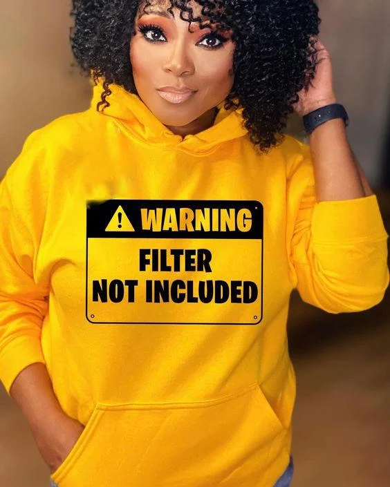 Girl Style Warning Filter Not Include Long Sleeves Hoodie
