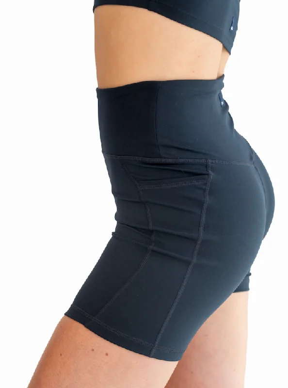 Trendy And Casual 5'' Biker Short with Pockets - Midnight