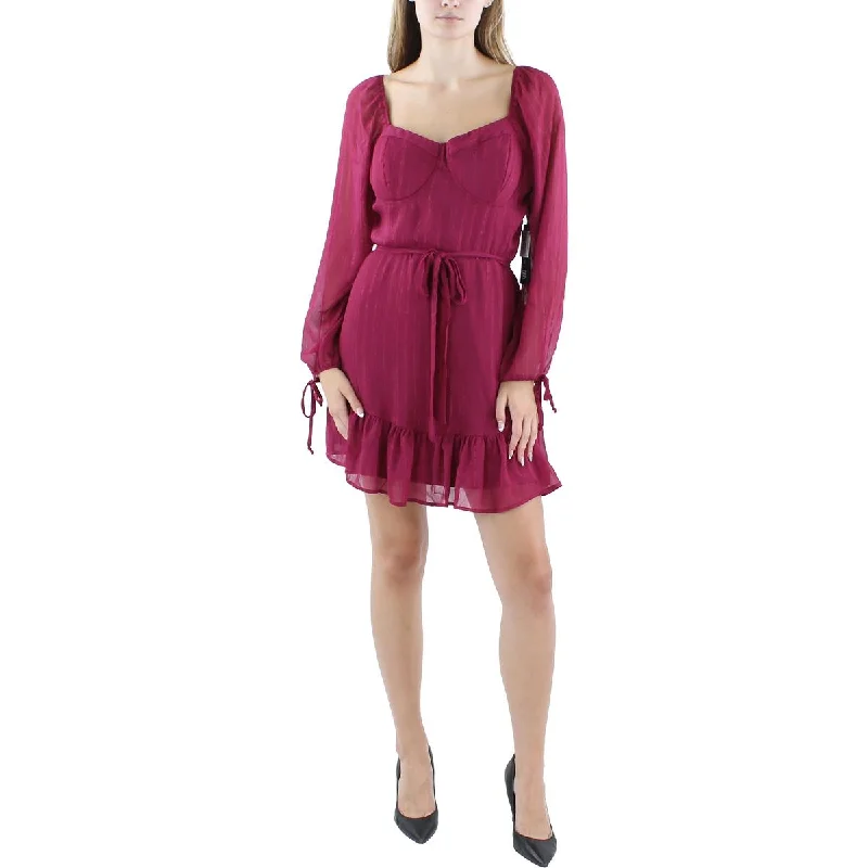 Elegant And Casual As U Wish Womens Metallic Short Mini Dress