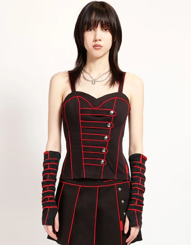 Designer Style BAND CORSET RED