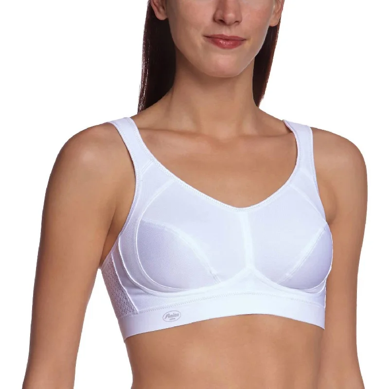 Eye-catching Personality Maximum Control Extreme Control Sports Bra In White