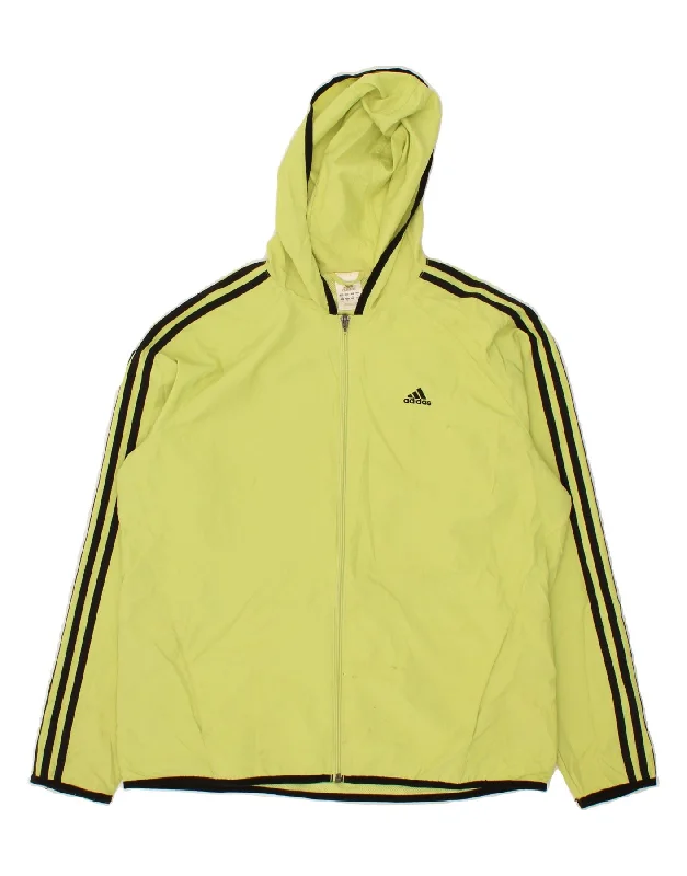 Exclusive Customization ADIDAS Womens Hooded Tracksuit Top Jacket UK 18 XL Yellow Polyester Exclusive Customization ADIDAS Womens Hooded Tracksuit Top Jacket UK 18 XL Yellow Polyester