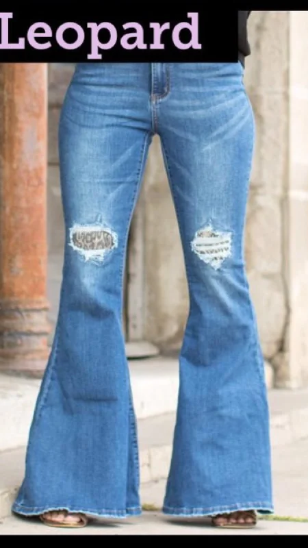Trendy And Casual LEOPARD L&B BELL BOTTOMS