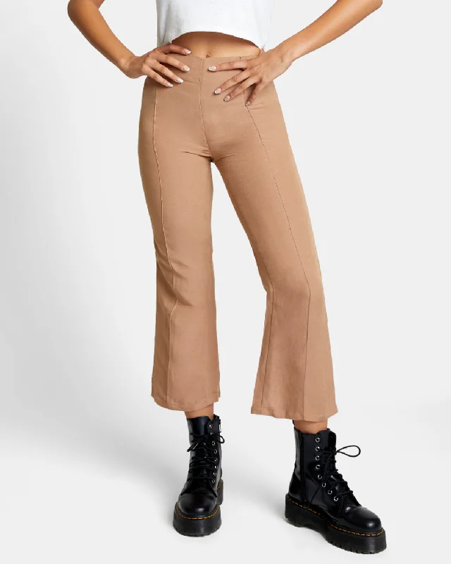 Modern City Drip High-Waisted Pants - Wood