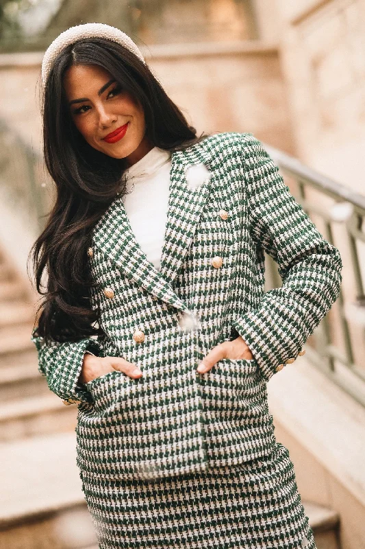 Carefree Park Ave Blazer in Green - FINAL SALE
