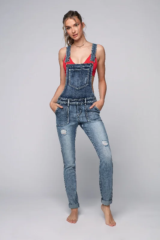 Personalized Clothing ALICE - Denim Skinny Overall - Snow Wash