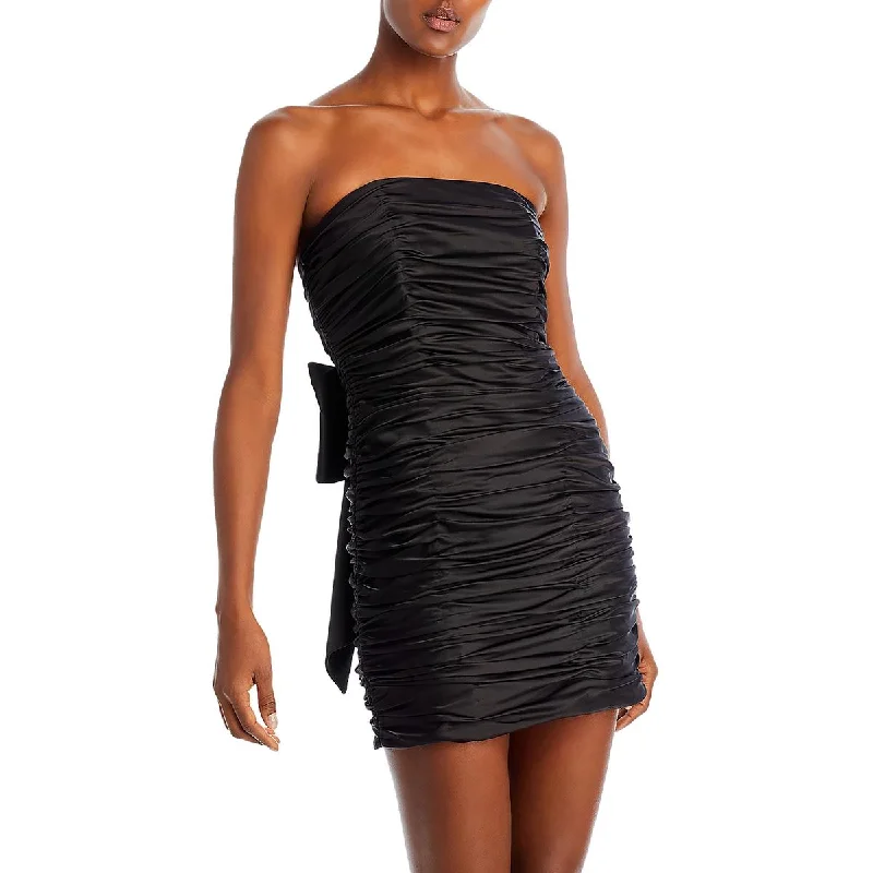 High-end Fabrics Aqua Womens Ruched  Mini Dress