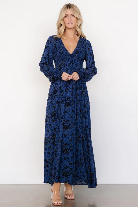 Carefree Style Anya Maxi Dress | Vintage Navy Floral