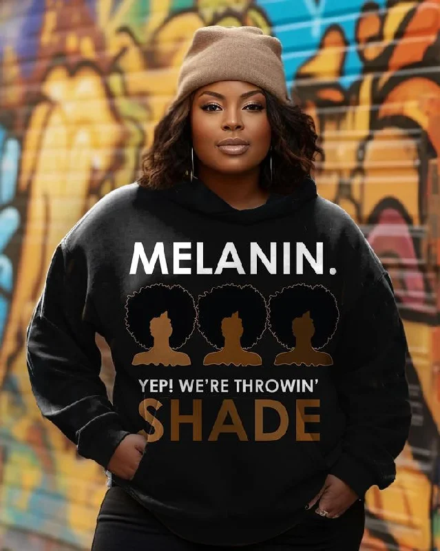 Light And Breathable Melanin Womens Long Sleeves Hoodie
